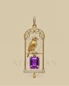 JEWEL KEEPER : Songbird PURPLE SAPPHIRE Pendant