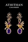 HUMMINGBIRDS : SECRET LOVESONG | Funcy Color Sapphires Earringss