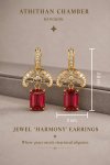 THE JEWELLED HARMONY Red Garnet Earrings