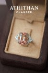 ORANGE YELLOW TOURMALINE RING