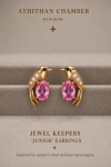 THE JEWEL KEEPER Pink Sapphire Earrings