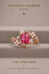 VINE JEWEL Padparadscha Sapphire Ring