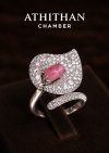 FLAMINGO FLOWER : CONCH PEARL Ring