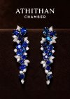 ROYAL BLUE SAPPHIRE & Natural Diamonds Earrings