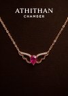 WINGS OF MUSE - Ruby Pendant Necklace