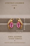 THE JEWEL KEEPER Pink Sapphire Earrings