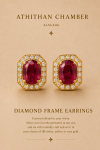 DIAMOND FRAME EARRINGS