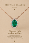 DIAMOND HALO PENDANT NECKLACE