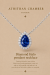 DIAMOND HALO PENDANT NECKLACE