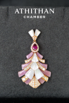 ROSALINE FAN - Mother of Pearl Pendant (Pre-order 45 days)