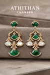 Malachite & Mother of Pearl Earrings (พรีออเดอร์ 45 วัน)