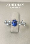 ROYAL BLUE Sapphire Laurel Ring