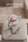 FLAMINGO FLOWER : CONCH PEARL Ring