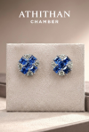 POISE - Royal Blue Sapphire Earrings