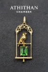 THE JEWEL KEEPER : Resting in Golden Cage Tsavorite Pendant