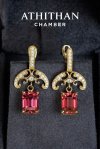 THE JEWELLED HARMONY Red Garnet Earrings