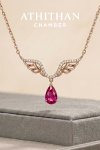 WINGS OF CHARM - Ruby Pendant Necklace