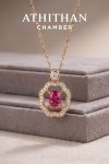ORIENTAL FRAME -  Ruby Necklace
