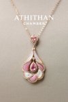 CAMELLIA FLOWER Padparadscha Pendant