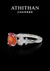 Orange Sapphire Ring