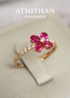 RUBY Flower Ring