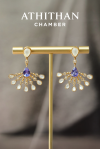 TANZANITE & Mother of Pearl  Earrings