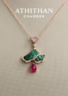 ทับทิม, Malachite & Mother of Pearl Pendant (พรีออเดอร์ 45 วัน)