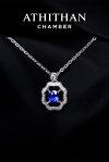 PEACOCK BLUE Sapphire Necklace