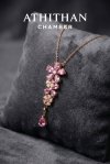 ELYSIA FLORA Padparadscha Pendant Necklace