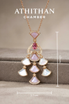 PETAL SERENADE - Padparadscha & Mother of Pearl Pendant (Pre-order 45 days)