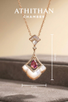 Padparadscha & Mother of Pearl Pendant (Pre-order 45 days)