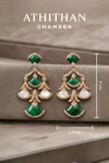 Malachite & Mother of Pearl Earrings (พรีออเดอร์ 45 วัน)