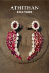 Ruby Burma Earrings