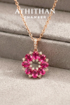 VIVID ORBIT - Ruby Pendant Necklace