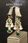 Malachite & Mother of Pearl Earrings (พรีออเดอร์ 45 วัน)