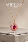 VIVID HALO - Ruby Pendant Necklace