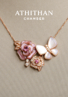 Padparadscha & Mother of Pearl Necklace