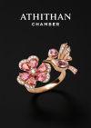 PANSY LOVEBIRDS Padparadscha Sapphire Ring