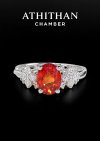 Orange Sapphire Ring