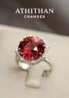 Purple-Orange Tourmaline Ring