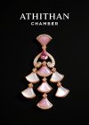 Padparadscha & Mother of Pearl Pendant Necklace