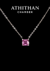 Pink Sapphire Pendant Necklace