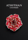 Red Spinel Enamel Flower Ring & Pendant