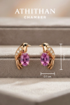 THE JEWEL KEEPER Pink Sapphire Earrings