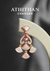 Padparadscha & Mother of Pearl Earrings