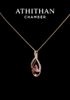 Padparadscha Sapphire Pendant Necklece