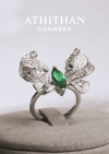 EMPEROR GREEN Emerald BUTTERFLY Ring, born from MUZO Mine