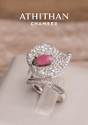 FLAMINGO FLOWER : CONCH PEARL Ring