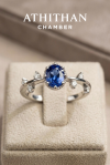 ROYAL BLUE Sapphire Laurel Ring