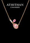 BEAUTY POTION Padparadscha Sapphire Pendant Necklece